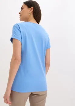 Outlet Camiseta de algodón orgánico puro Mujer Camisetas|Novedades