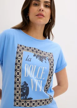 Outlet Camiseta de algodón orgánico puro Mujer Camisetas|Novedades