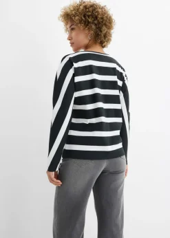 Camiseta de algodón orgánico puro con manga larga Mujer Camisetas|Novedades