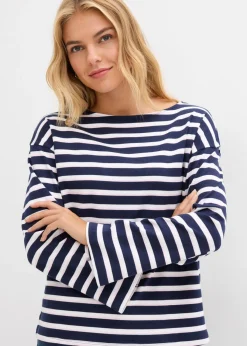 Camiseta de algodón orgánico puro con manga larga Mujer Camisetas