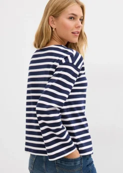 Camiseta de algodón orgánico puro con manga larga Mujer Camisetas