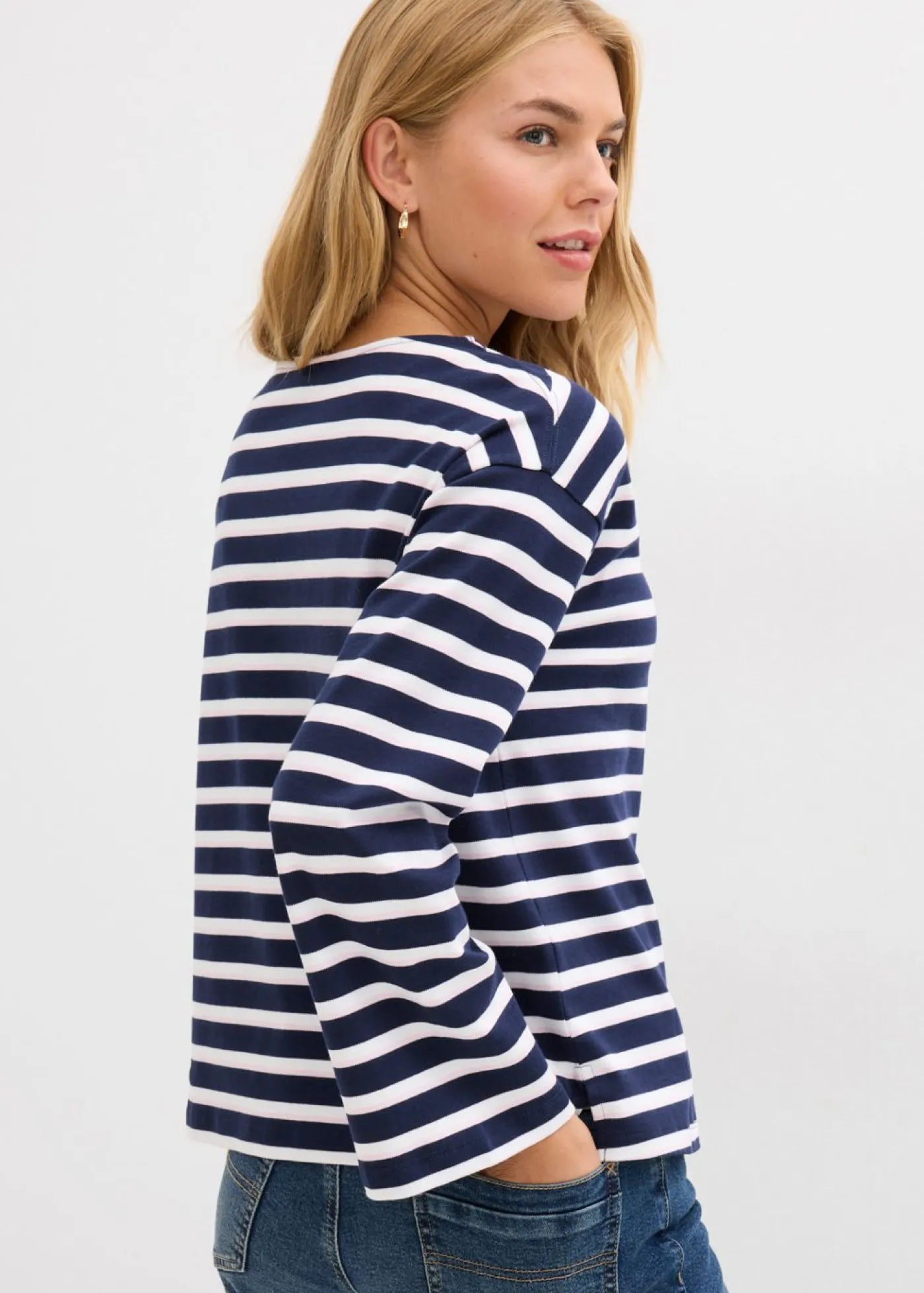 Camiseta de algodón orgánico puro con manga larga Mujer Camisetas