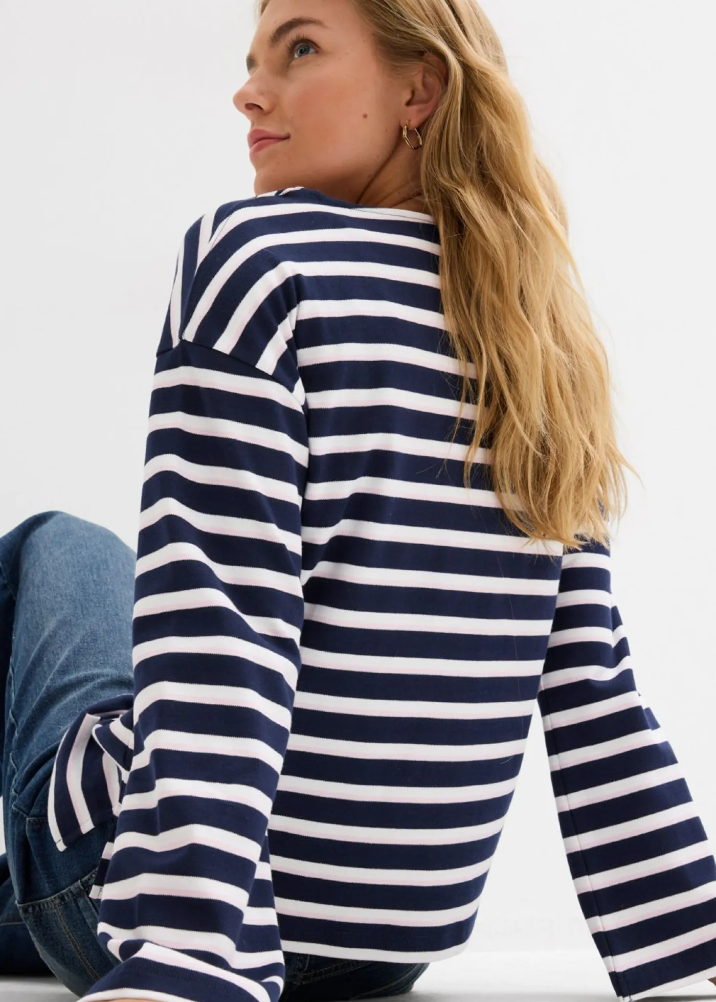 Camiseta de algodón orgánico puro con manga larga Mujer Camisetas