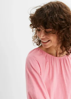Hot Camiseta de algodón orgánico puro Mujer Camisetas|Novedades