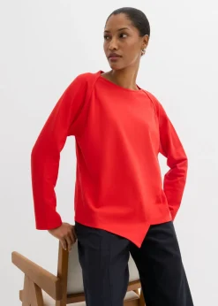 Camiseta de algodón orgánico puro con manga larga Mujer Esenciales|Camisetas