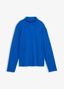 Best Camiseta de algodón orgánico puro con cuello alto Mujer Esenciales|Camisetas