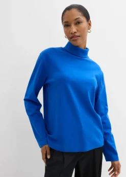 Best Camiseta de algodón orgánico puro con cuello alto Mujer Esenciales|Camisetas