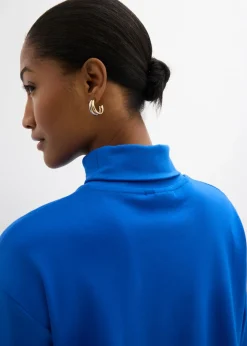 Best Camiseta de algodón orgánico puro con cuello alto Mujer Esenciales|Camisetas