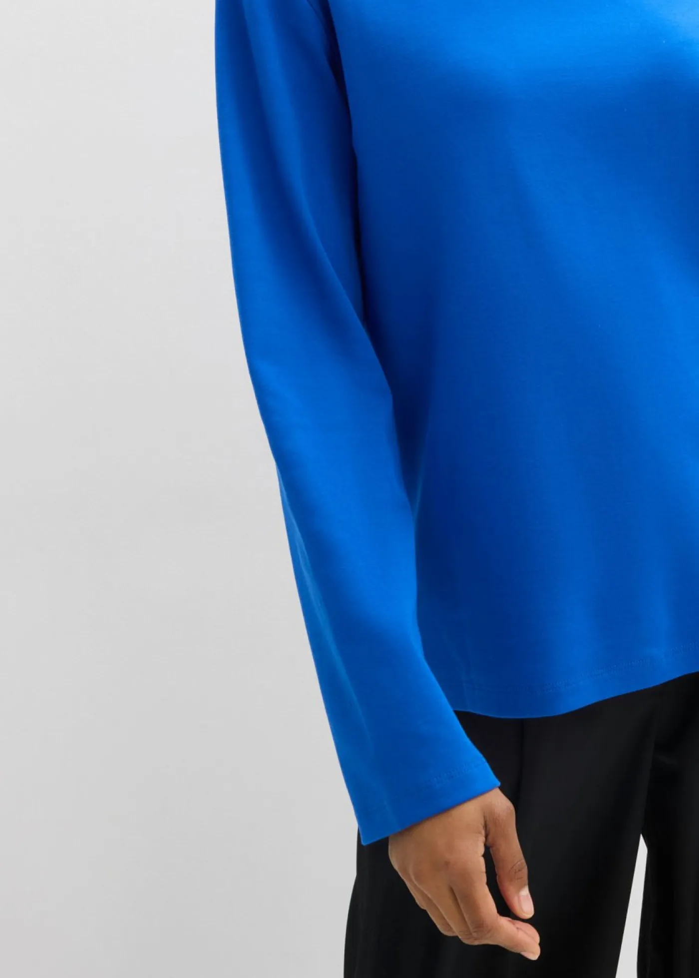 Best Camiseta de algodón orgánico puro con cuello alto Mujer Esenciales|Camisetas