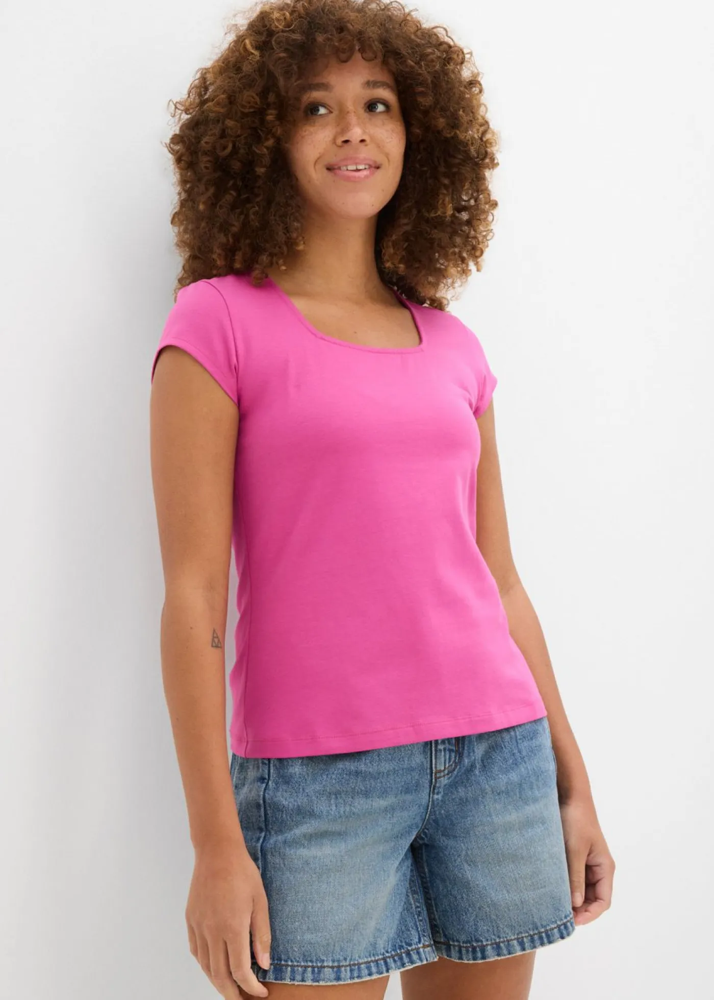 Sale Camiseta de algodón orgánico puro Mujer Básicos|Camisetas