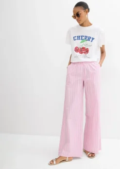 Hot Camiseta de algodón orgánico puro, estampado Mujer Camisetas|Novedades