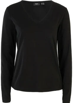 Clearance Camiseta de algodón orgánico puro con manga larga Mujer Básicos|Camisetas