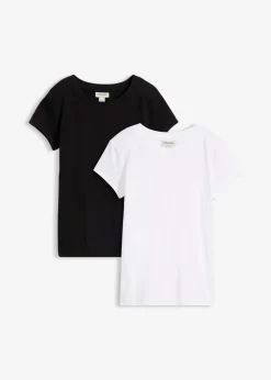 Outlet Camiseta de algodón orgánico puro (2 unidades) Mujer Básicos|Camisetas
