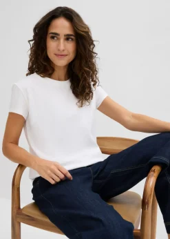 Outlet Camiseta de algodón orgánico puro (2 unidades) Mujer Básicos|Camisetas