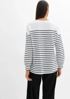 Camiseta de algodón orgánico puro con manga larga Mujer Camisetas