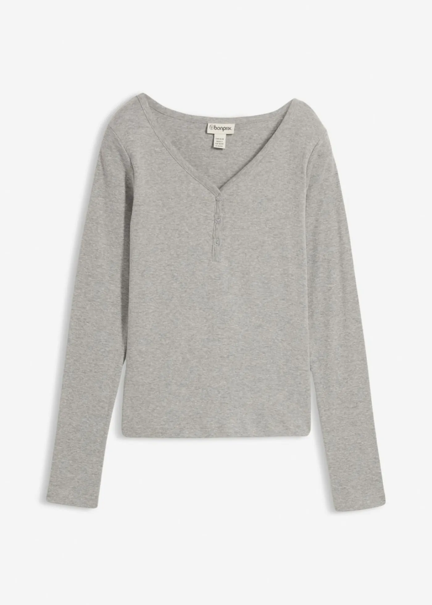 Clearance Camiseta de algodón orgánico puro con manga larga Mujer Básicos|Camisetas