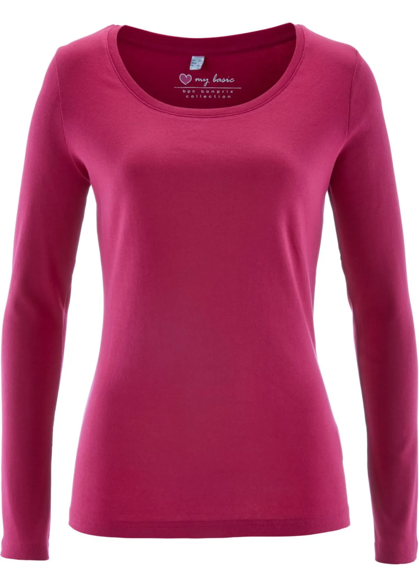 Best Camiseta de algodón orgánico puro con manga larga Mujer Básicos|Camisetas