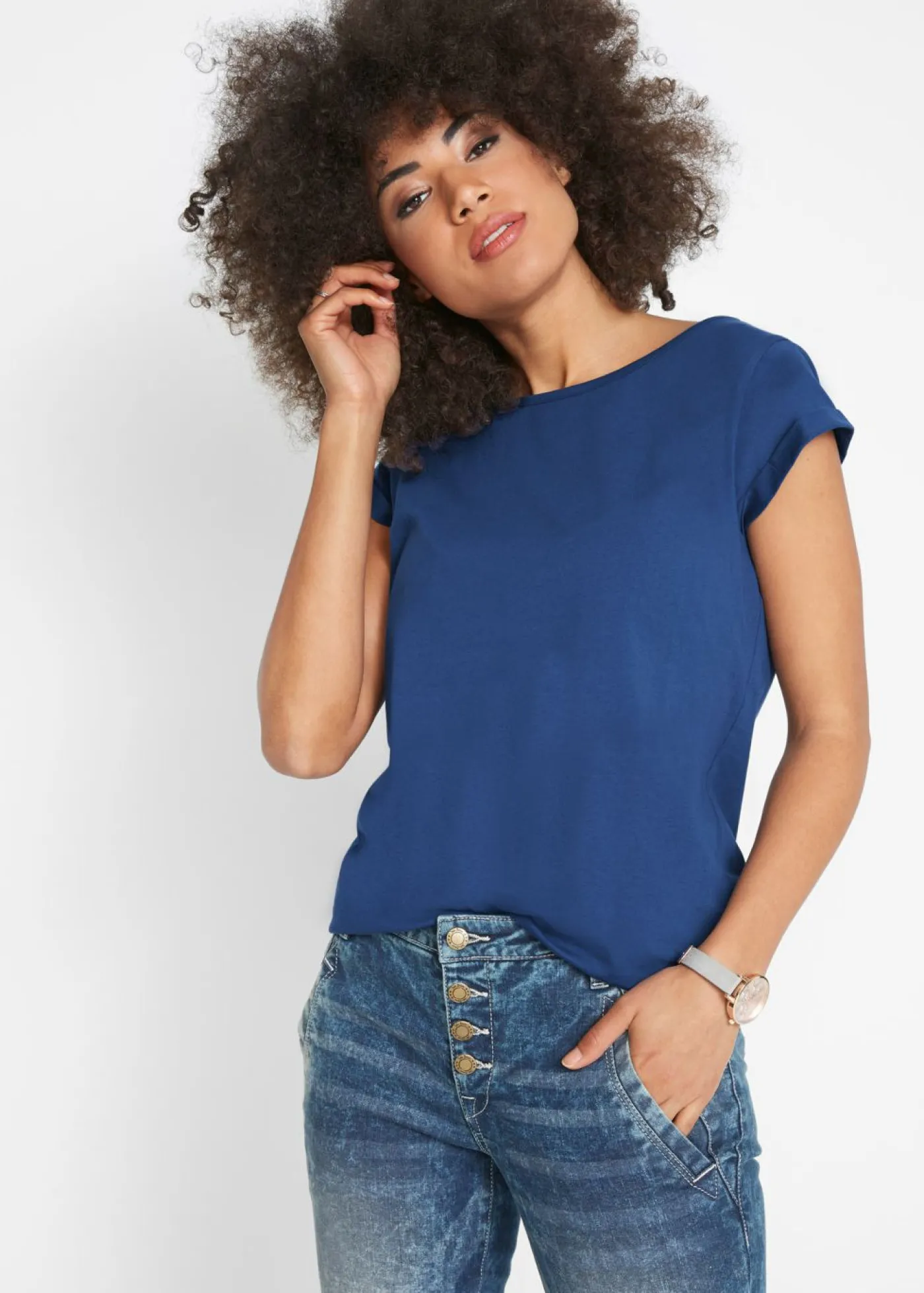 Outlet Camiseta de algodón puro Mujer Básicos|Camisetas