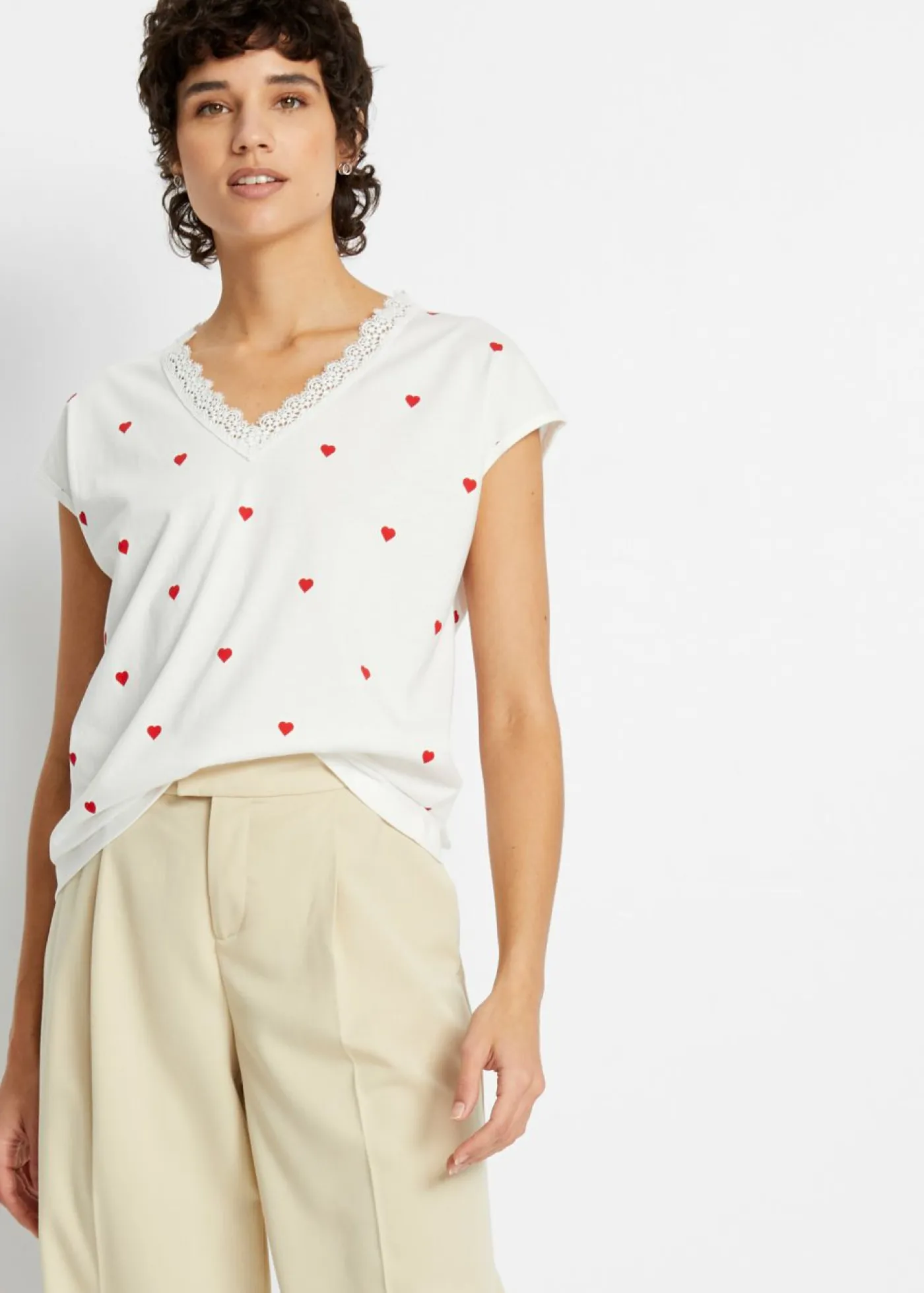 Camiseta de algodón puro Mujer Camisetas|Novedades