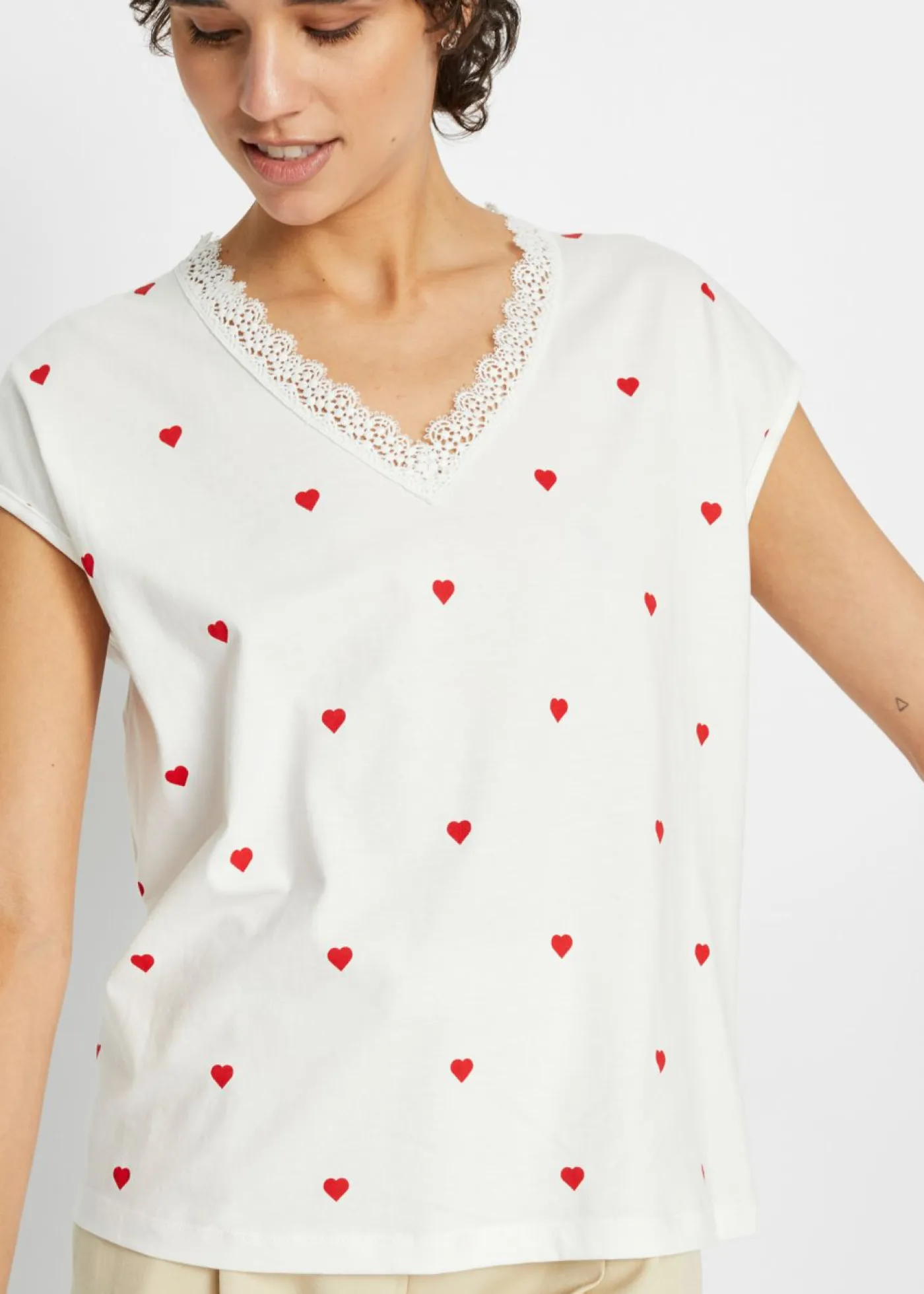 Camiseta de algodón puro Mujer Camisetas|Novedades