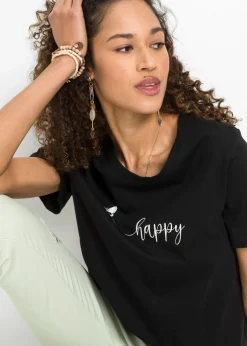 Outlet Camiseta de algodón puro Mujer Camisetas|Novedades
