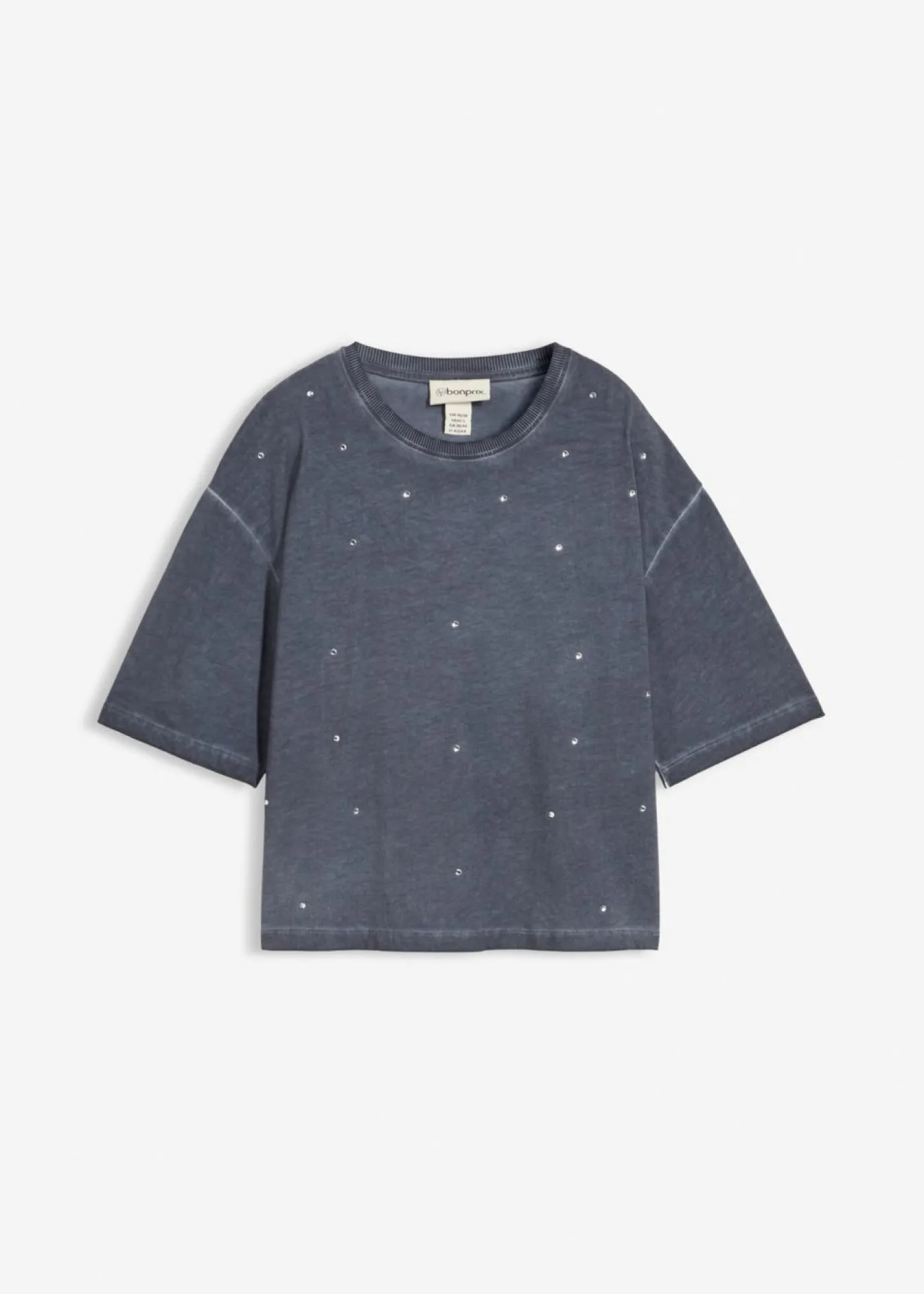 Sale Camiseta de algodón puro con piedras brillantes Mujer Camisetas