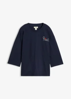 Camiseta de algodón puro con corte boxy Mujer Camisetas