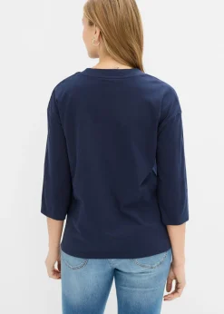 Camiseta de algodón puro con corte boxy Mujer Camisetas
