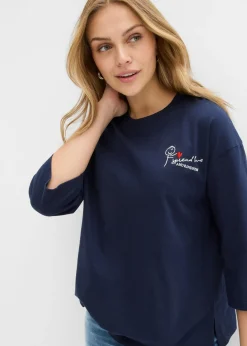 Camiseta de algodón puro con corte boxy Mujer Camisetas