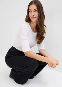 Hot Camiseta de canalé con algodón orgánico (2 unidades) Mujer Básicos|Camisetas