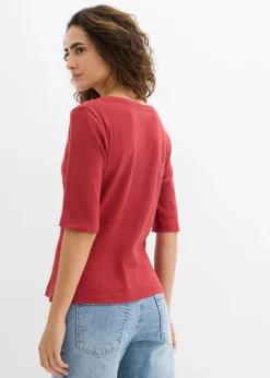 Sale Camiseta de canalé con algodón orgánico (2 unidades) Mujer Básicos|Camisetas