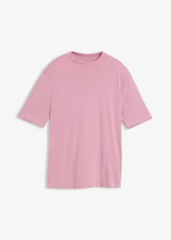 New Camiseta de canalé de algodón puro Mujer Básicos|Camisetas