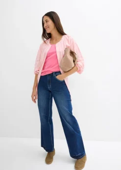 Best Camiseta de canalé de algodón orgánico puro (2 unidades) Mujer Básicos|Camisetas
