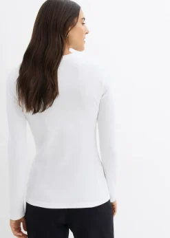 Discount Camiseta de canalé de algodón orgánico puro (2 unidades) Mujer Básicos|Camisetas