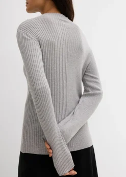 Online Camiseta de canalé de mezcla de viscosa Mujer Esenciales|Camisetas