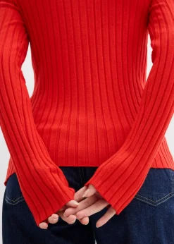 Sale Camiseta de canalé de mezcla de viscosa fluida Mujer Camisetas