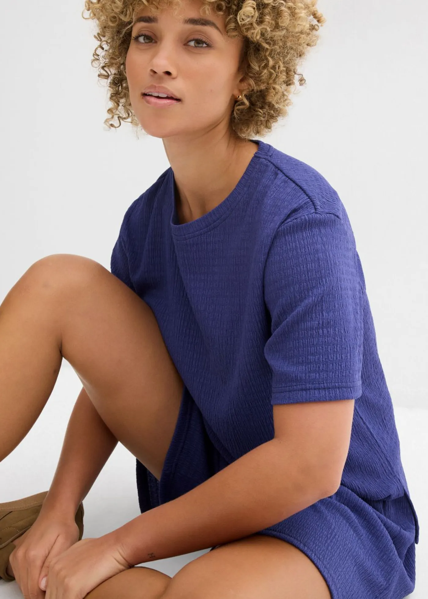 New Camiseta de crepé Mujer Conjuntos De Ropa|Camisetas