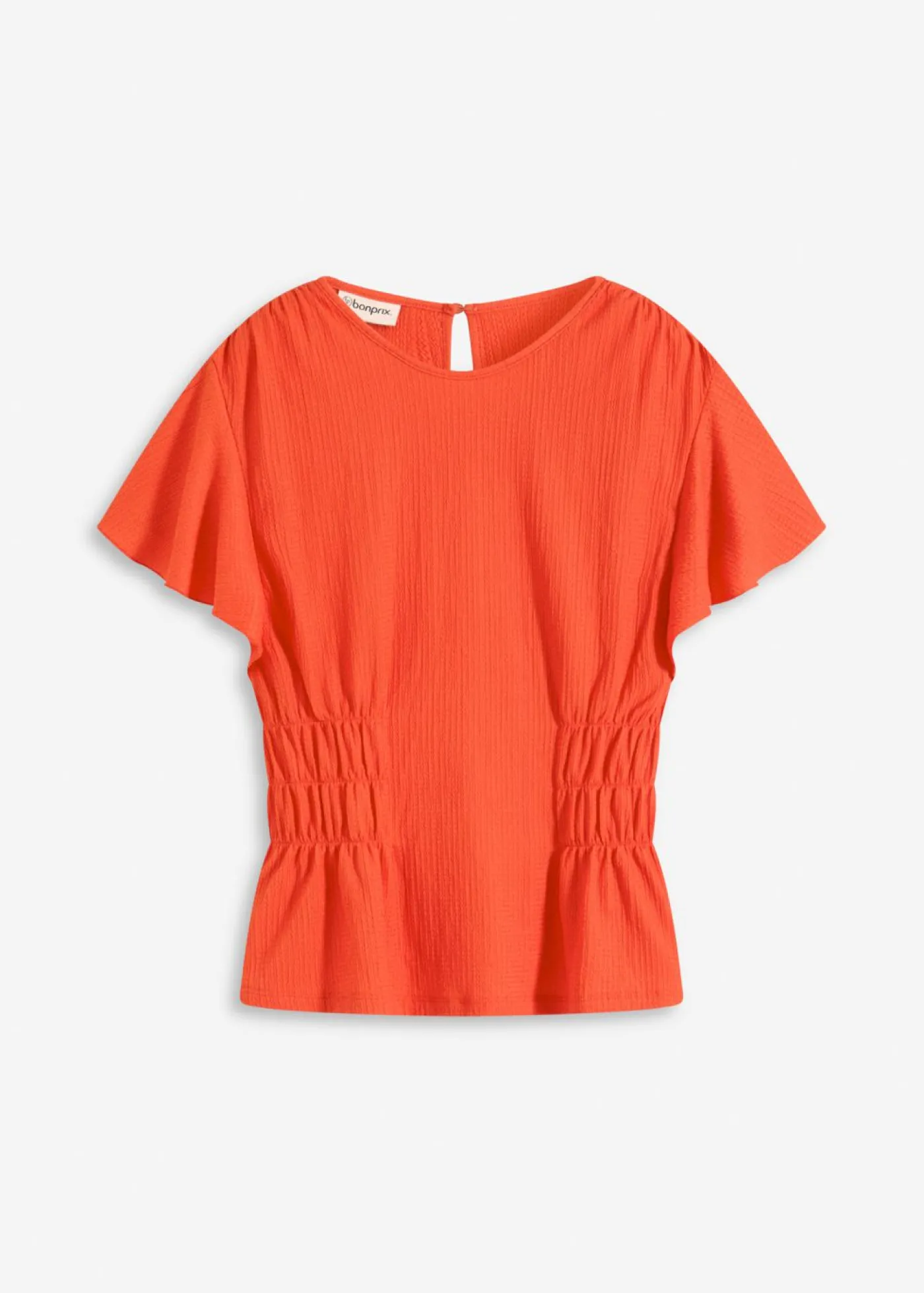 Camiseta de crepé de punto con nido de abeja Mujer Camisetas