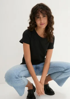 Best Camiseta de cuello redondo y manga corta (5 unidades) Mujer Básicos|Camisetas