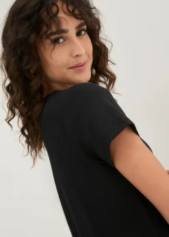 Best Camiseta de cuello redondo y manga corta (5 unidades) Mujer Básicos|Camisetas