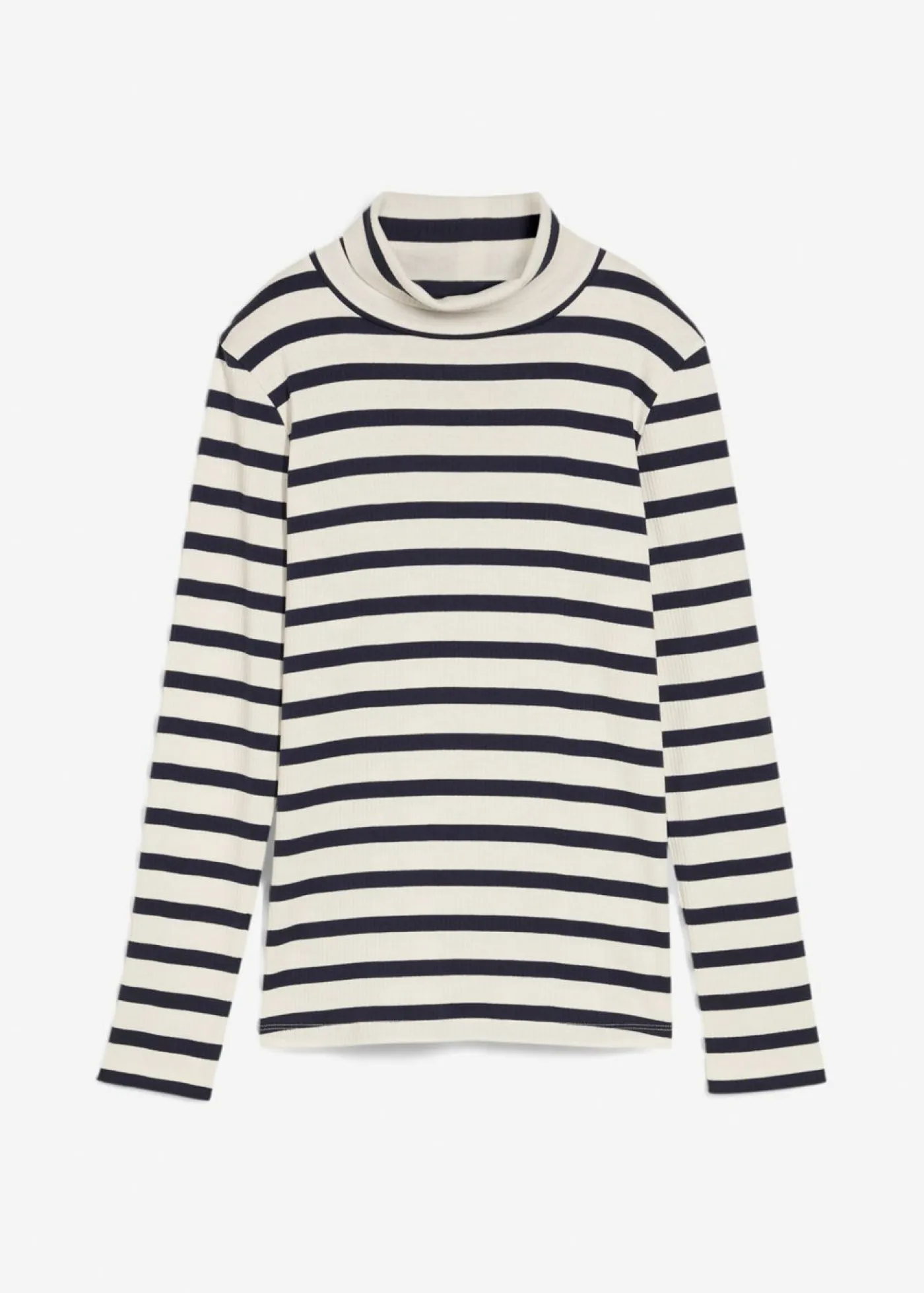New Camiseta de cuello vuelto de algodón orgánico puro Mujer Básicos|Camisetas