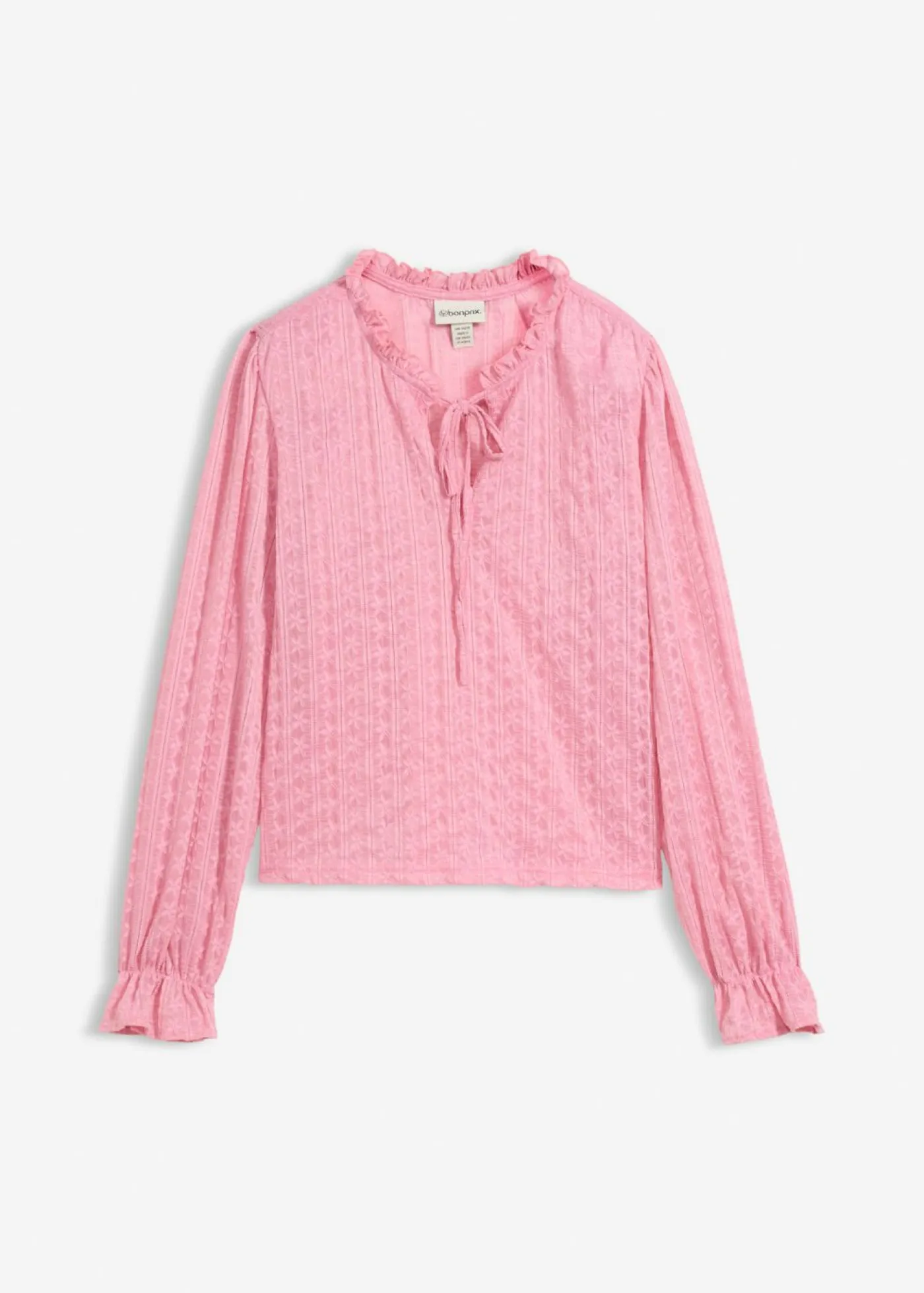 Clearance Camiseta de encaje con mangas abullonadas Mujer Camisetas|Novedades