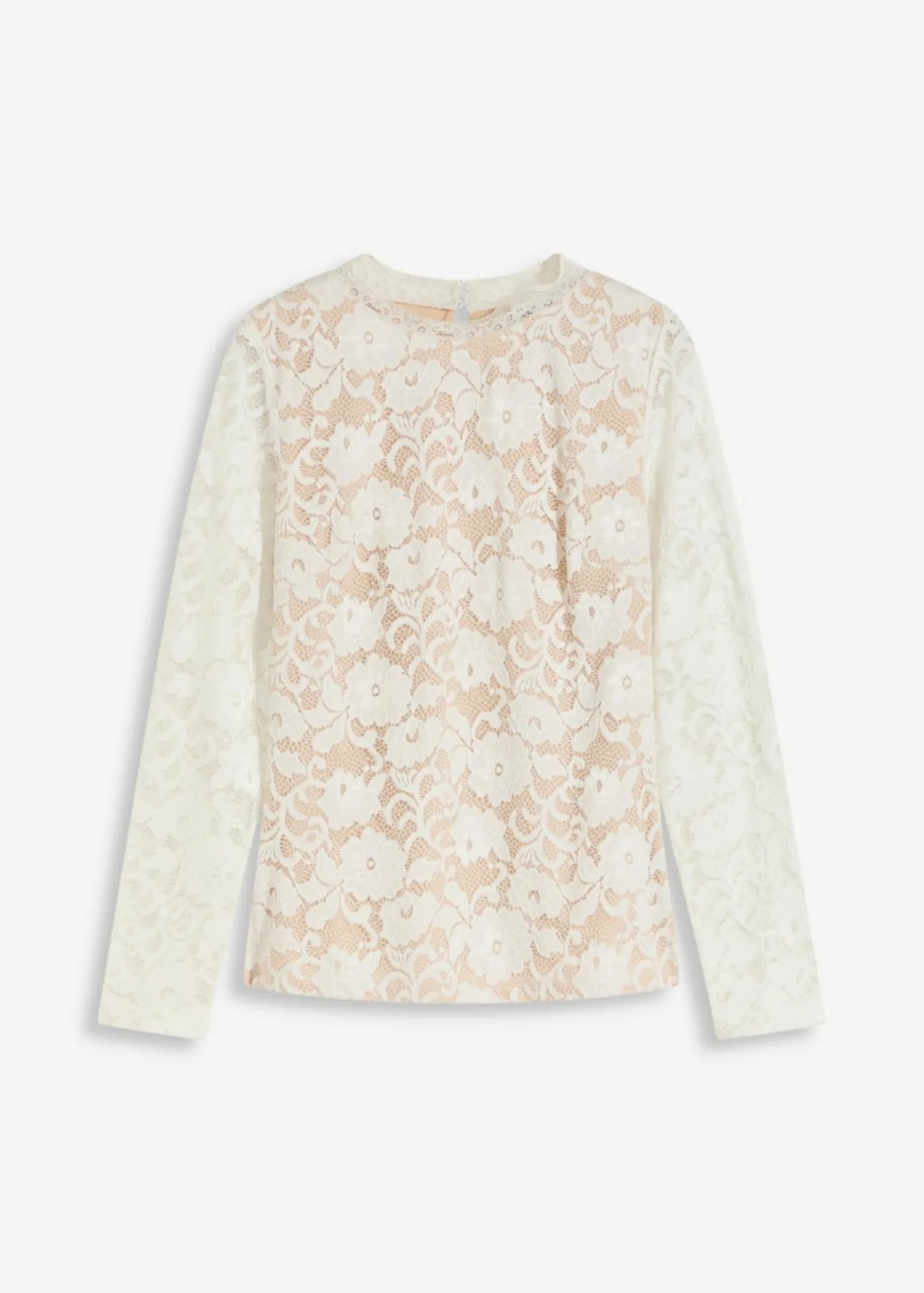 New Camiseta de encaje de manga larga Mujer Camisetas|Novedades