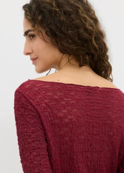 Best Camiseta de encaje de manga larga Mujer Camisetas