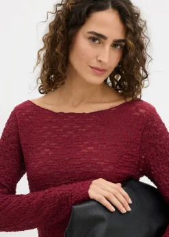 Best Camiseta de encaje de manga larga Mujer Camisetas