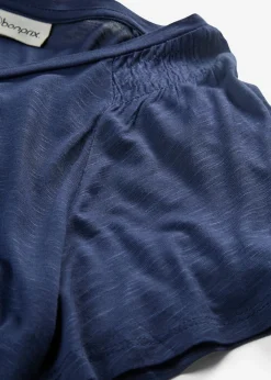 Best Camiseta de hilo flameado con mangas de murciélago Mujer Camisetas