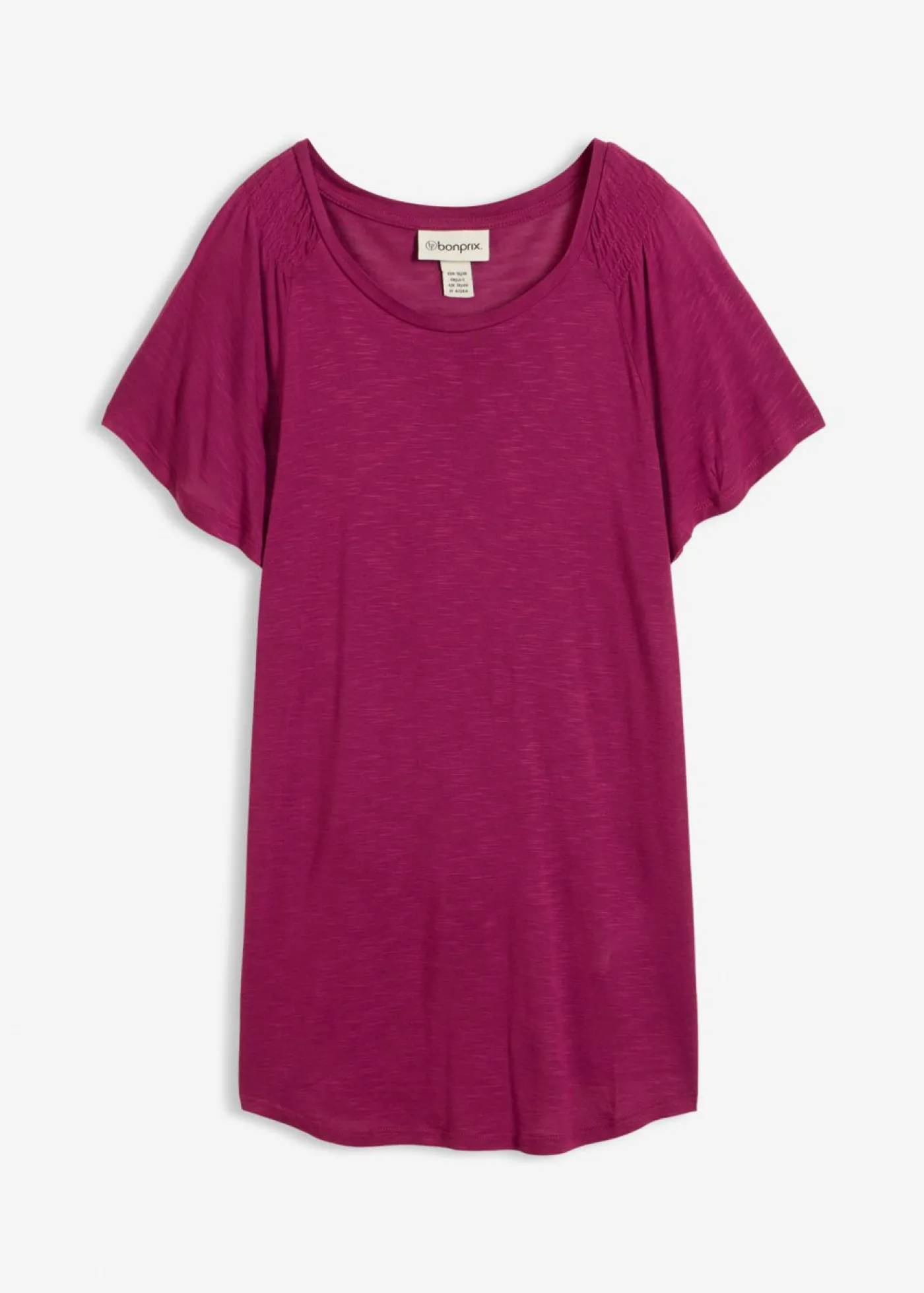 Best Camiseta de hilo flameado con mangas de murciélago Mujer Camisetas