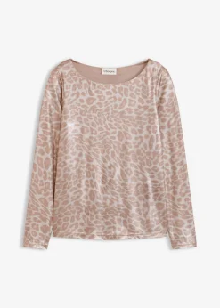 Online Camiseta de leopardo con estampado brillante Mujer Camisetas