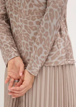 Online Camiseta de leopardo con estampado brillante Mujer Camisetas