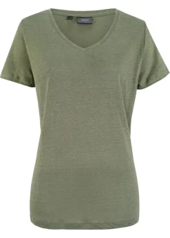 Outlet Camiseta de lino puro Mujer Premium|Camisetas